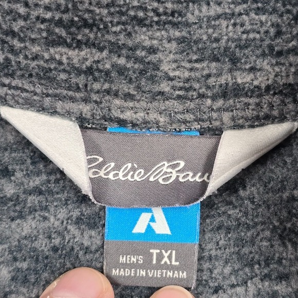 Eddie Bauer Sweater Mens XL Tall Gray First Ascent Fleece Long‎ Sleeve Pullover - Picture 4 of 10